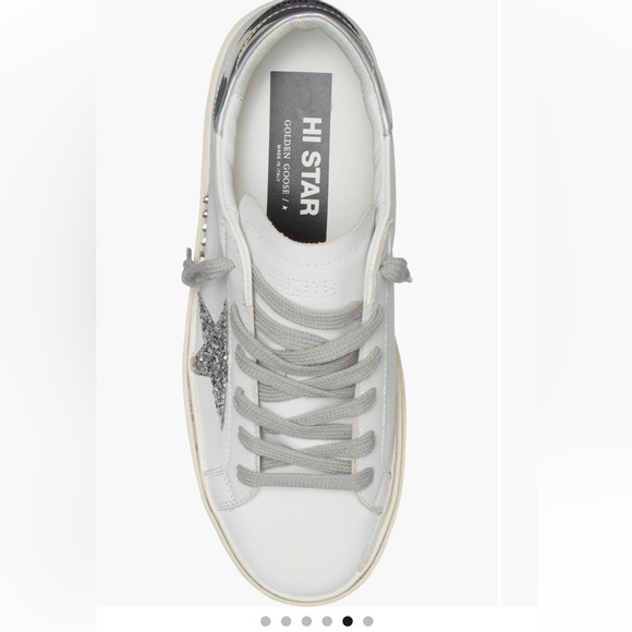 Golden Goose LEATHER PLATFORM GLITTER STAR MIRROR SNEAKER . Size 35 - Picture 9 of 11